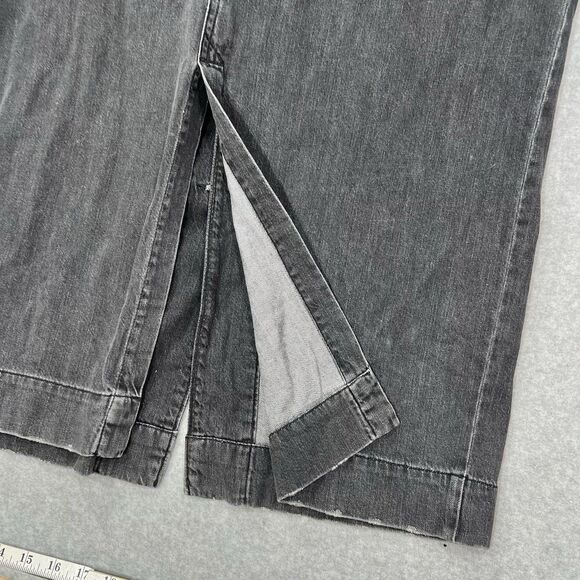 Vtg Style Lee Denim Jean chore Coat Barn Duster Mens MEDIUM Blk Trench Oversized - Picture 12 of 16